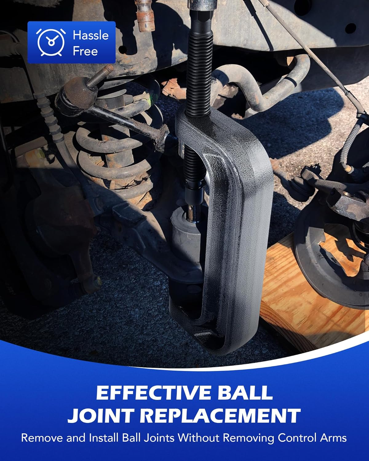 Orion Motor Tech Ball Joint Press Kit, C Frame Press for Ball Joints, U Joints, Brake Anchor Pins, and Wheel Studs, U Joint Removal Tool Set with C Frame Press and 2 Screws for Joint Replacement