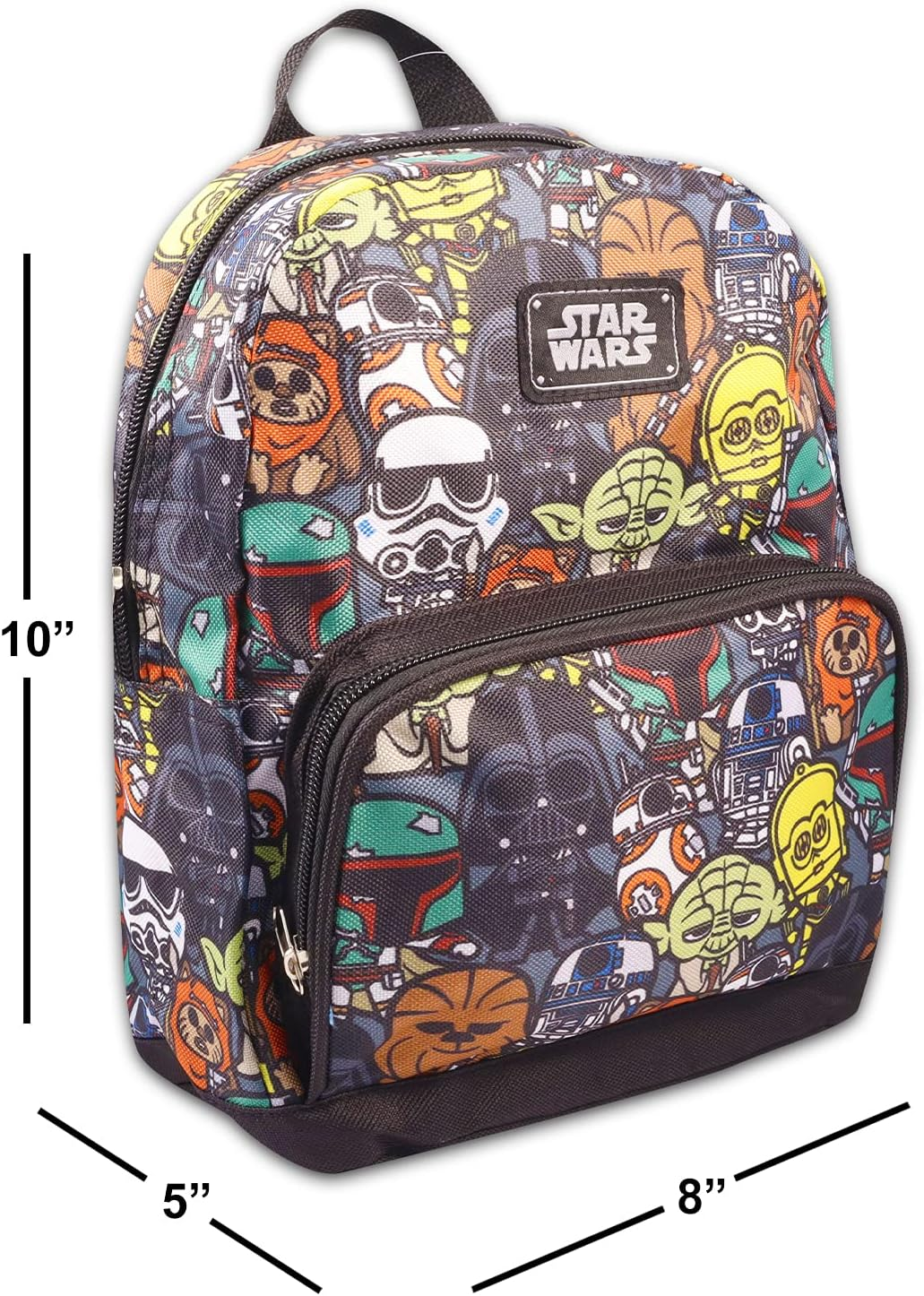 Disney Star Wars Preschool Backpack for Kids, Toddlers ~ 4 Pc School Supplies Bundle with Canvas Star Wars 10" Mini Backpack, Stickers, and More, Star Wars, Star Wars Mini Backpack, Classic Star Wars image number 4