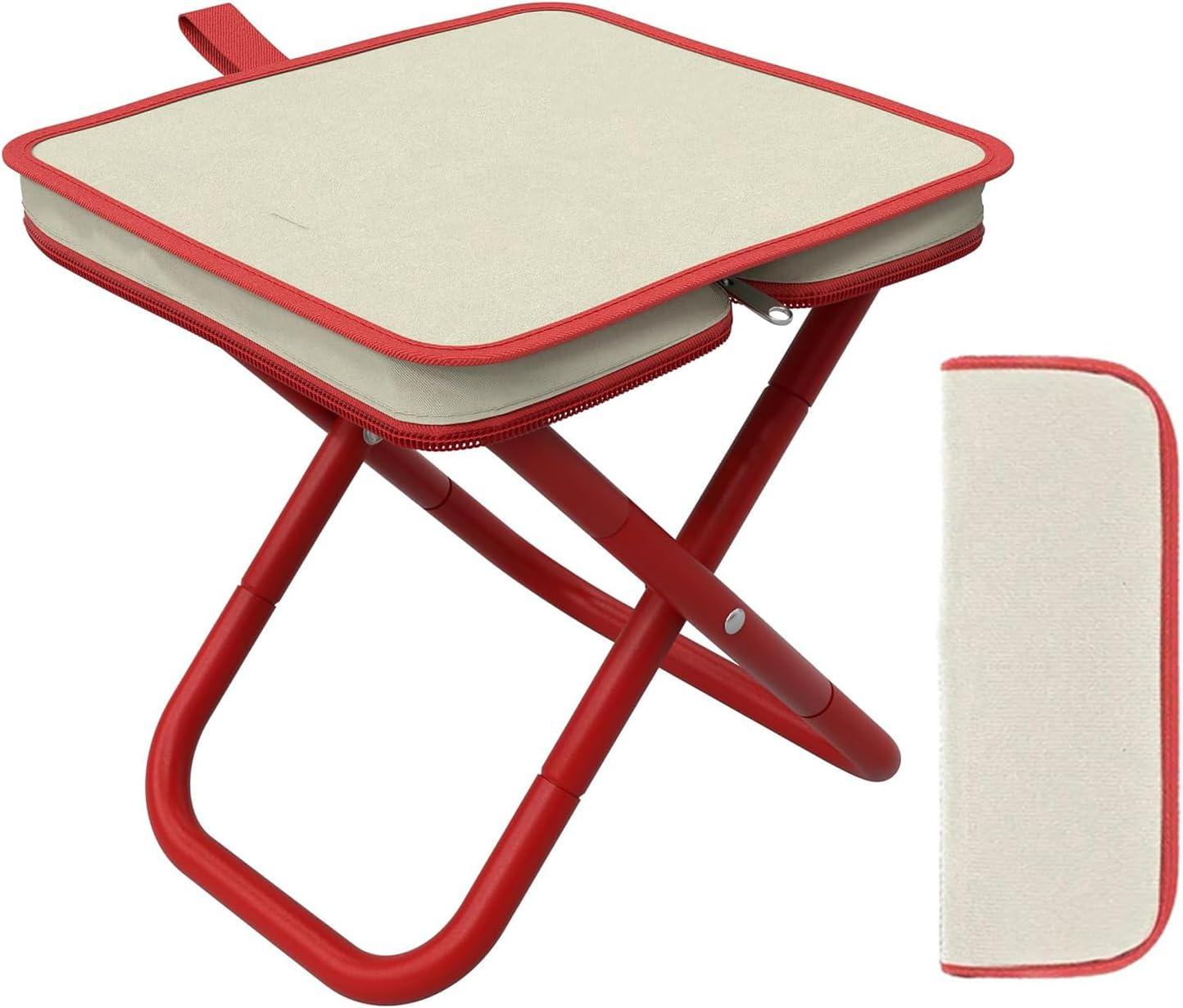 Taicols Portable Chair, Collapsible Stool,Lightweight Portable Stool for Adults,Ideal for Camping, Hiking, Outdoors, and Events,Camping, Foldingstool with Carry Bag, 11In Chair (Black)