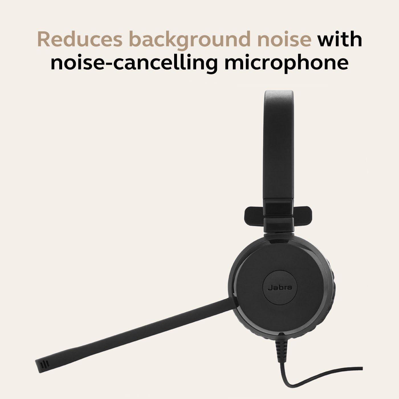 Jabra Evolve 20 SE Wired Headset - Advanced ANC in Microphone - Passive Noise Cancelling - Rich, Immersive Sound - UC Certified on Ear Wired Office Headphones with Mic - Latest USB C & a - PC & Mac image number 3