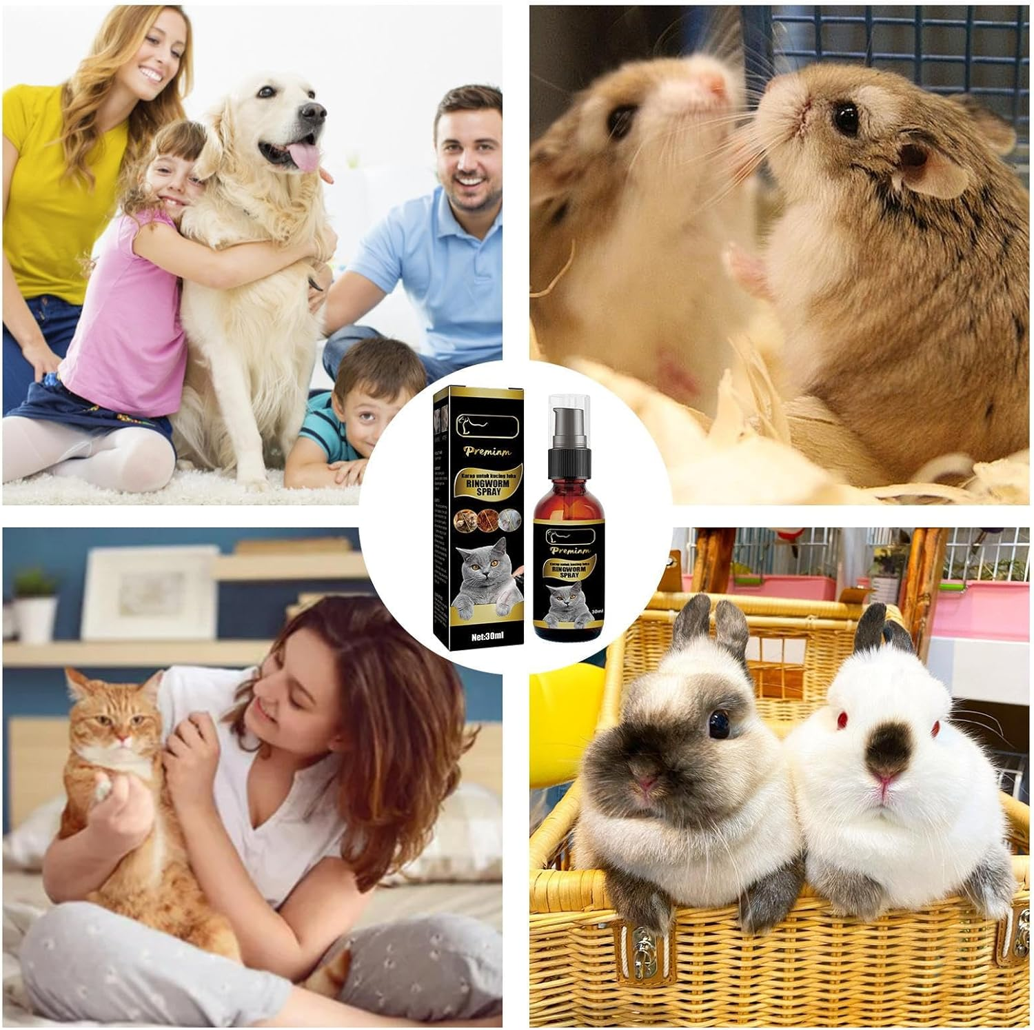 Pet Itch Relief Spray - Natural Anti-Itching Ringworm Spray - Safe Non-Irritating Pleasant Smell Pet Care Spray for Cats, Birds, Hamsters, Dogs Maijia image number 5