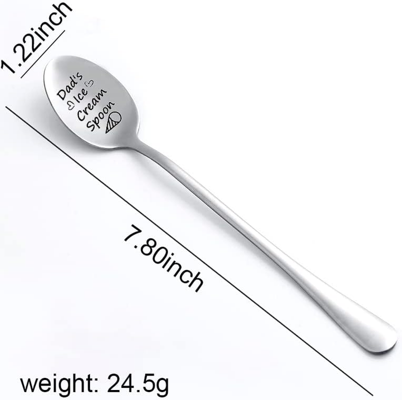Dad Gifts from Daughter Son to My Dad Gifts for Birthday Christmas Presents Daddy Fathers Day Present from Children Engraved Dad&rsquo;S Ice Cream Spoon for Dad Stepdad Present image number 4