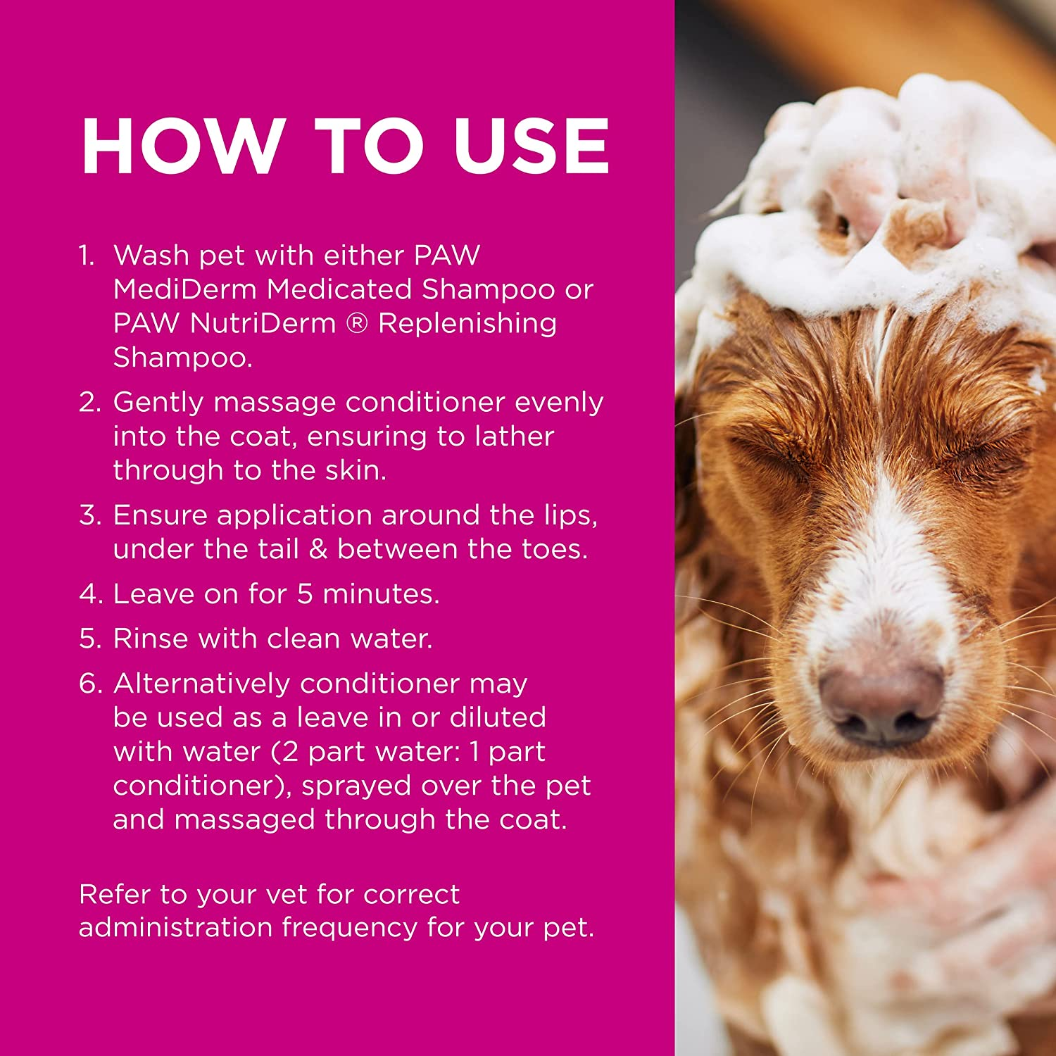 PAW by Blackmores Nutriderm&reg; Replenishing Conditioner for Dogs and Cats | Moisturises & Provides Key Nutrients | 500Ml image number 6