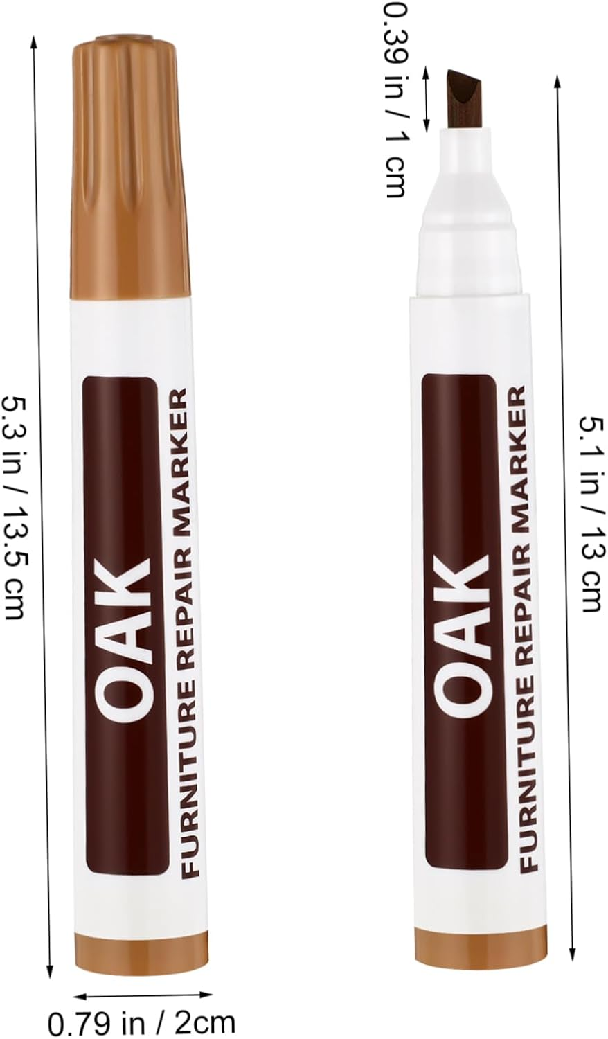 STOBOK 6Pcs Furniture Touch up Markers Wood Grain Repair Pens for Concealing Scratches and Blemishes Wooden Surfaces Quick-Drying Easy to Use Colors image number 4