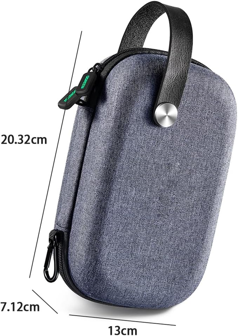 Travel Accessories Bag, Portable Cable Organizer for Electronics, Hard Case Tech Pouch for Cables, Charger, Adapter, Power Bank, Hard Drive - Shockproof & Waterproof, Grey image number 1