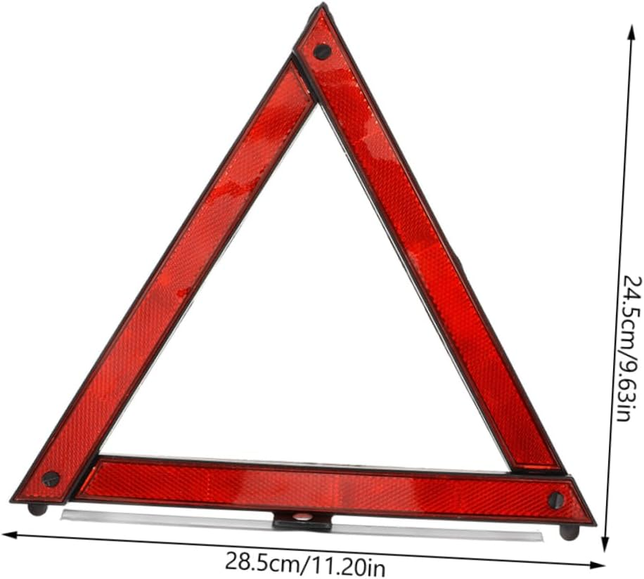 ABOOFAN 5Pcs Reflective Emergency Warning Triangles Foldable Roadside Safety Kit for Vehicles Traffic Safety Equipment for Roadside Assistance and High Visibility Reflective Material