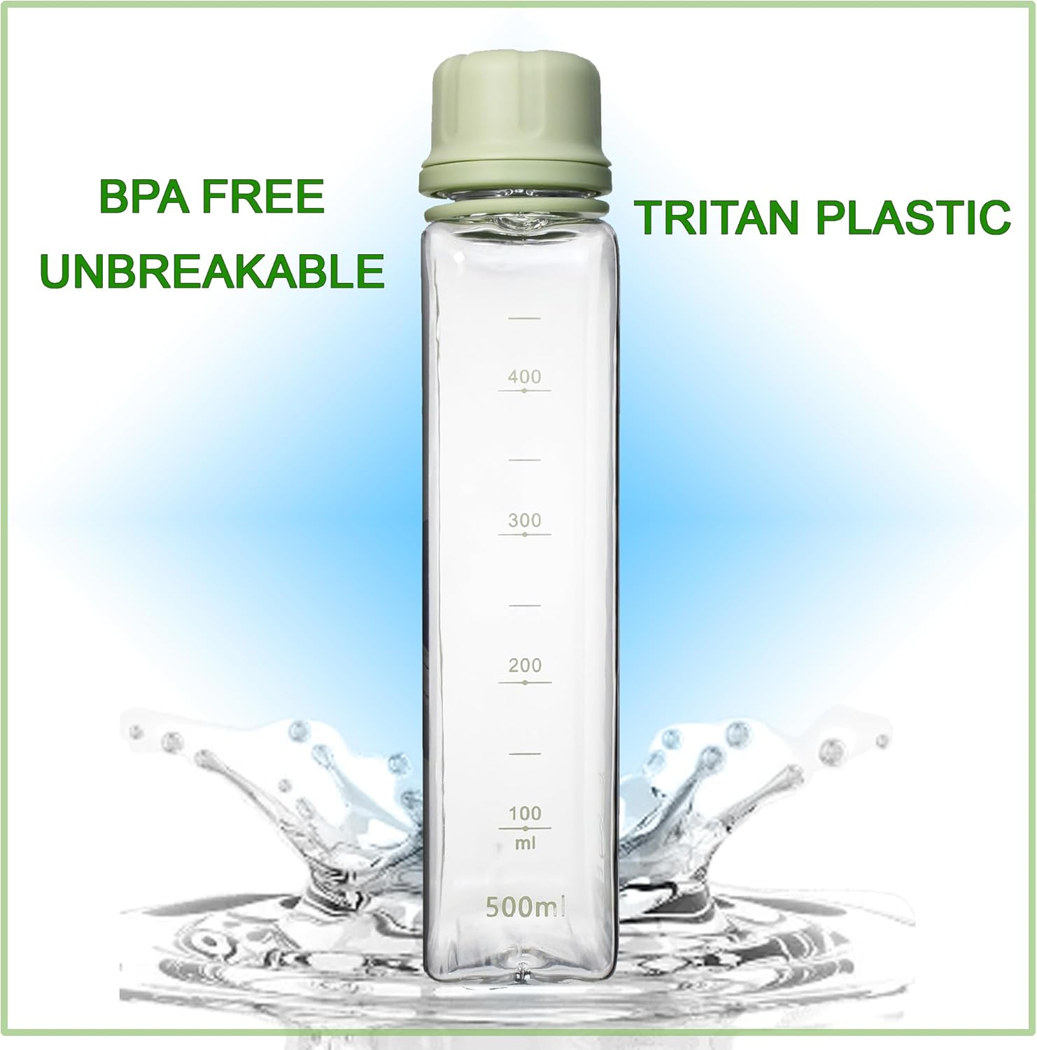 Flat Water Bottle 500Ml &ndash; Bpa-Free, Eco-Friendly, Leak-Proof, with Cleaning Brush, Portable Reusable Bottle with Indigenous Art, Ideal for Travel, School, Work, and All Ages (Australia Inspired) image number 4