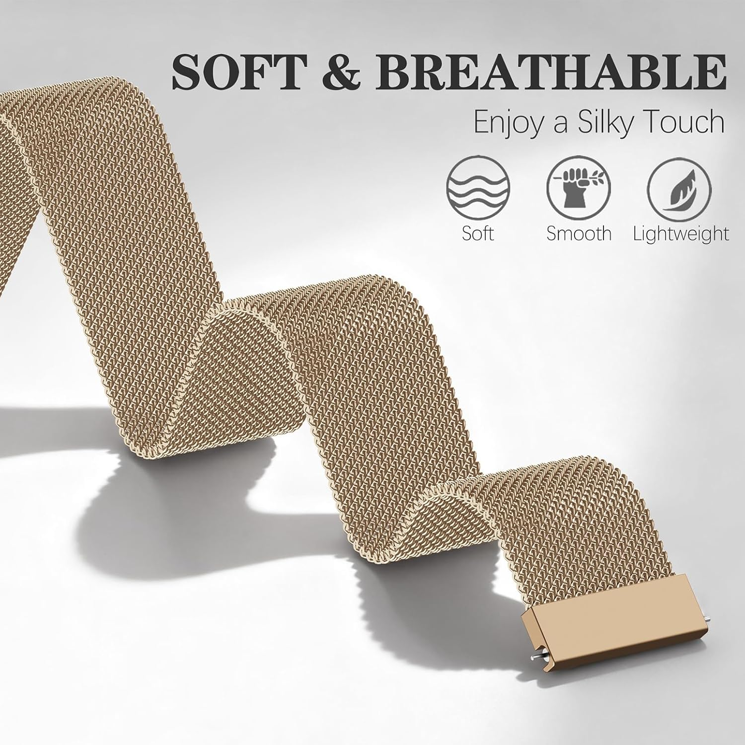 Everact 20Mm Metal Magnetic Compatible with Garmin Vivoactive 5 Watch Band/Vivoactive 6/3/3 Music, Quick Release Stainless Steel Mesh Strap for Venu Sq 2 & Forerunner 55/165/245/645/570-42Mm