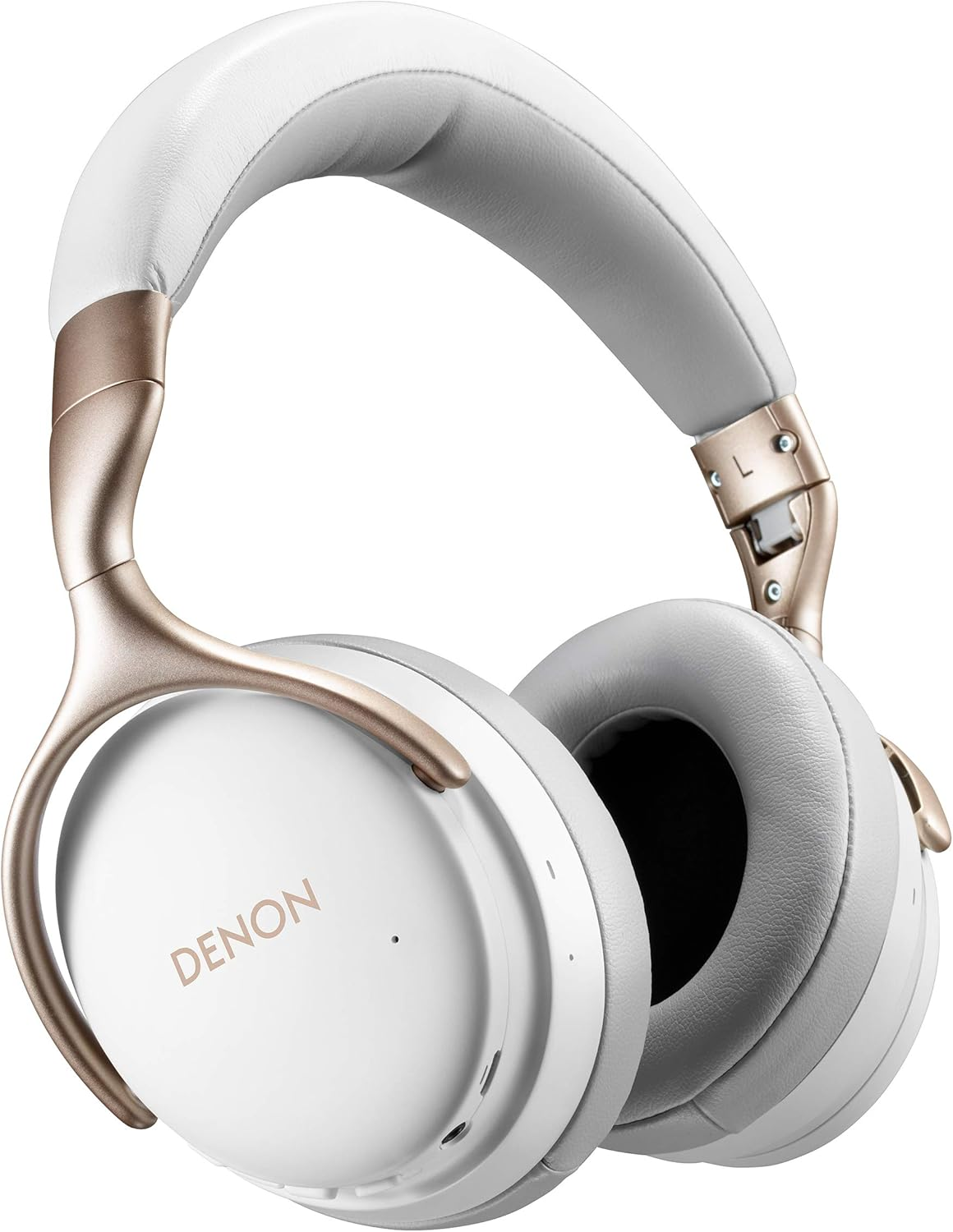 Denon AH-GC30 Over-Ear Wireless Noise Cancelling Headphones, Hi-Res Freeedge Sound, Aptx Hd Bluetooth, up to 20 Hour Battery Life, White image number 2