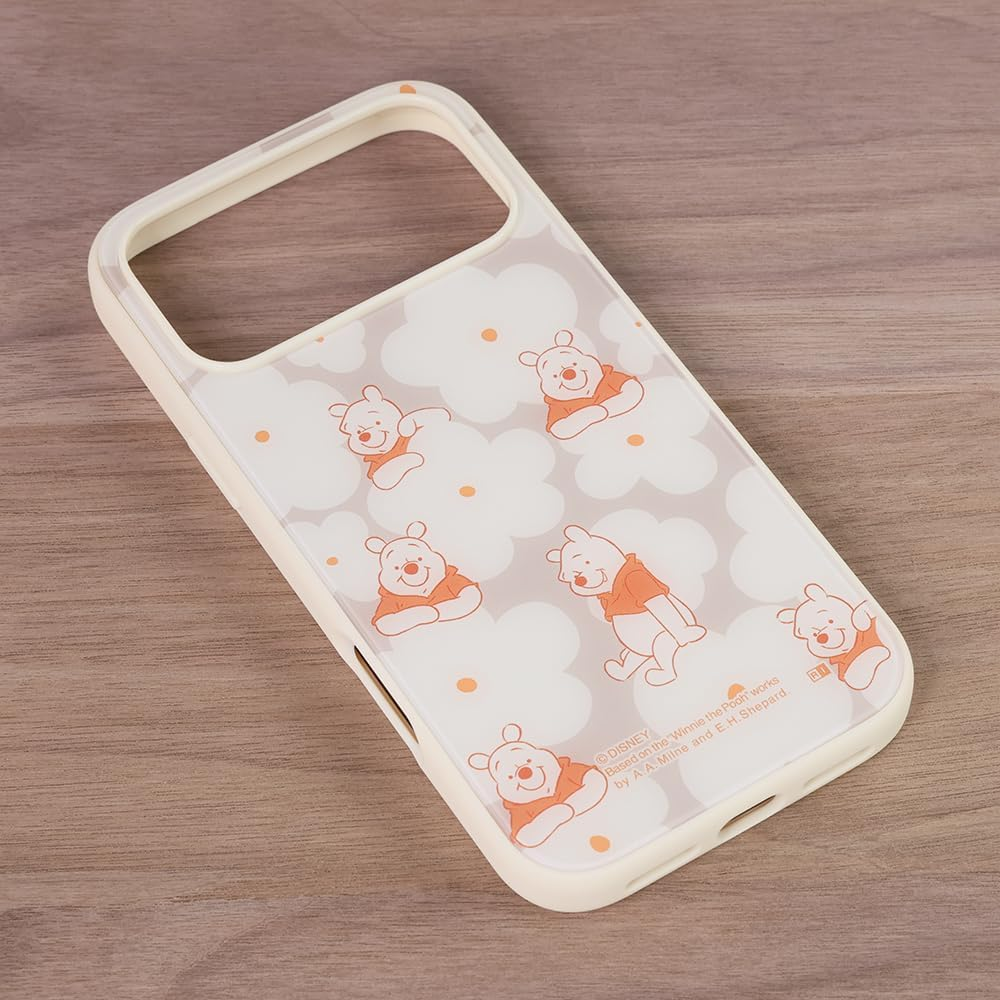 Ingram Case for Iphone 17 Pro Max, Winnie the Pooh [Disney Official] Shockproof, Shock-Absorbing, Bumper, Hybrid Case, Easy to Hold, Cute, Disney Character, Pooh Floral Pattern image number 4
