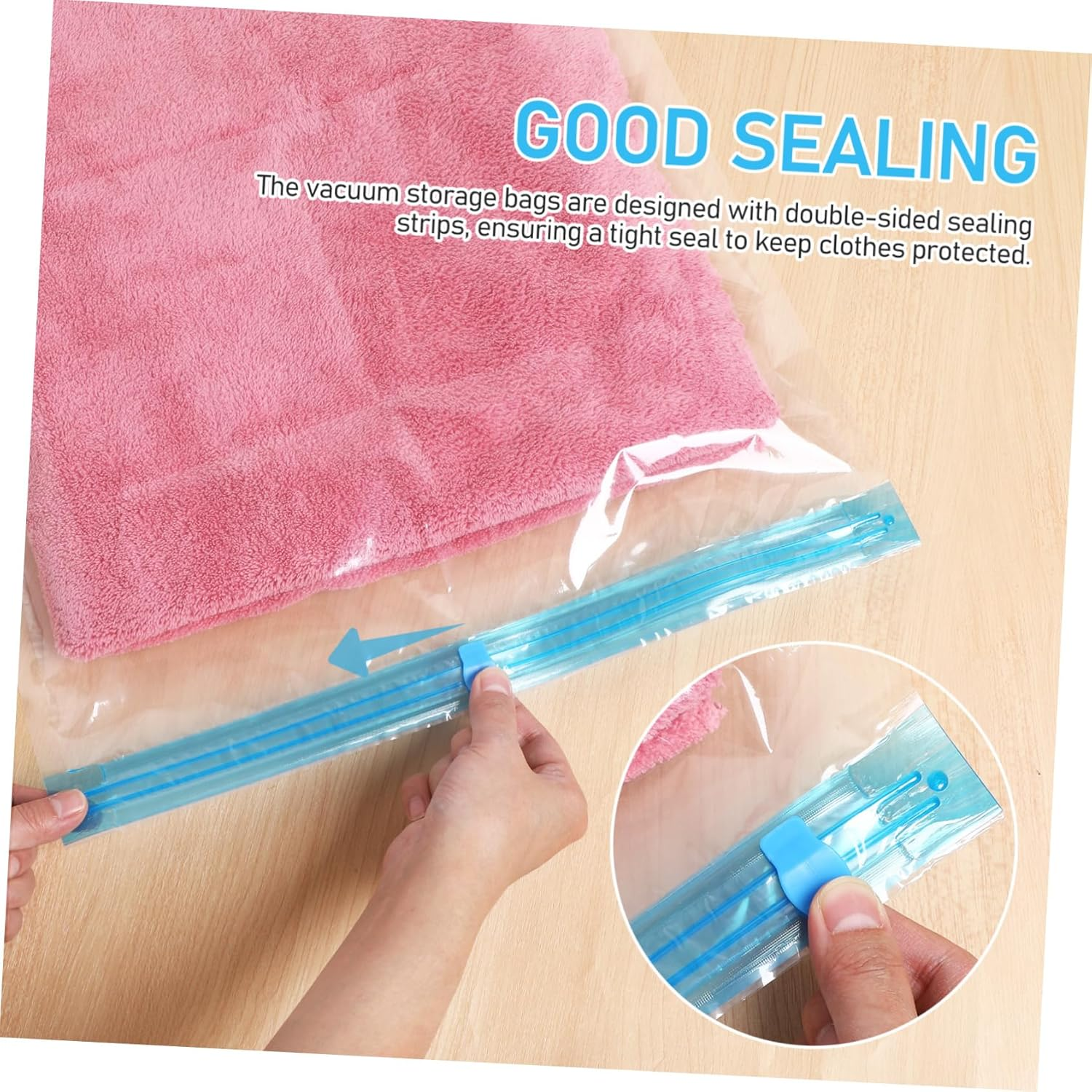 Outanaya 12Pcs Compression Packing Bags for Travel Vacuum Storage Organizers Portable and Convenient up Design Thick and for Clothes image number 2