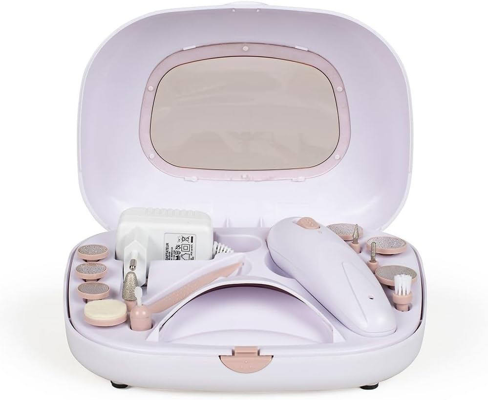 LIVOO, DOS190 Manicure and Pedicure Set, 2 Speeds, 3 Hours Runtime, 12 Accessories image number 3