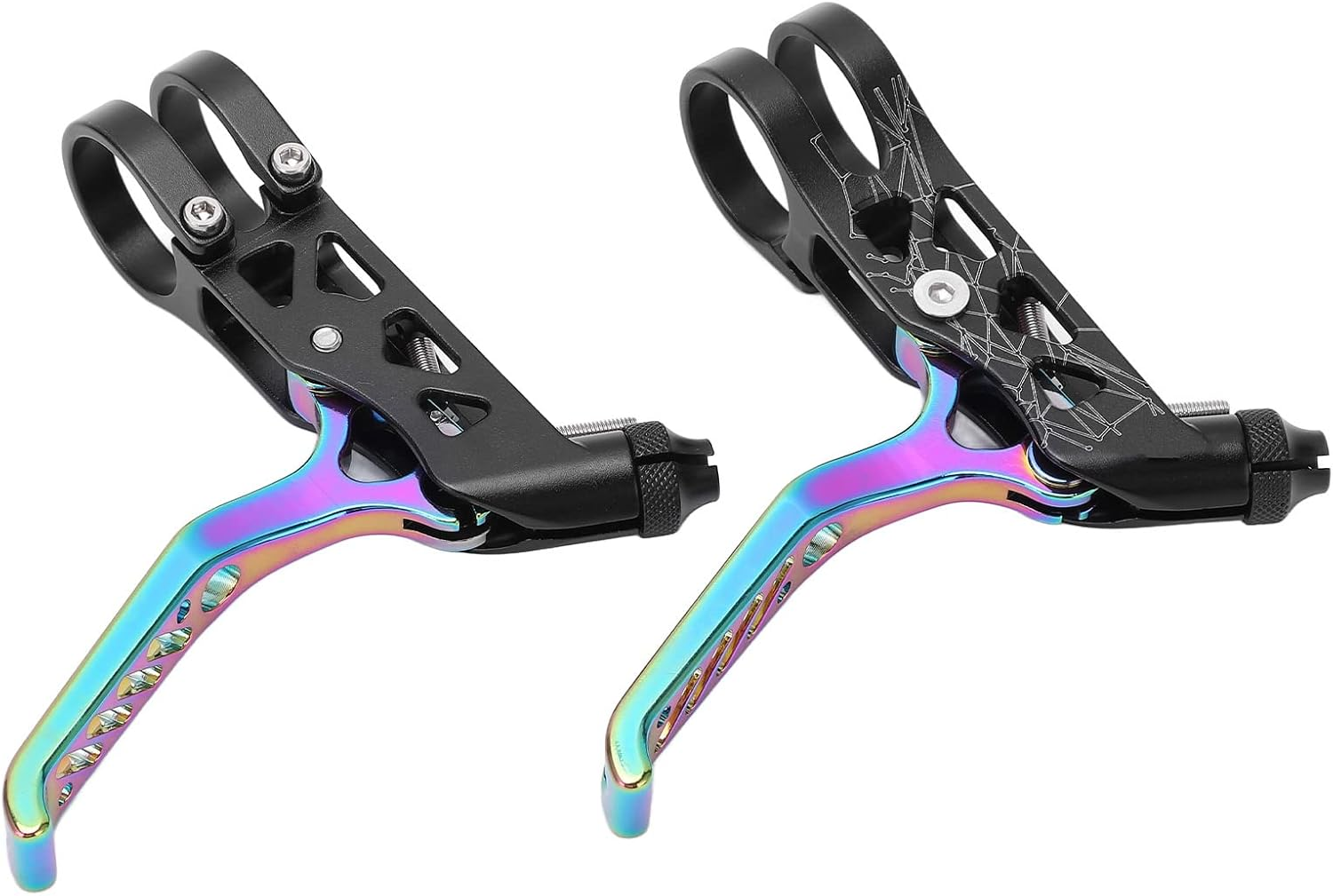 1 Pair Aluminium Alloy Cycling Hand Brakes Levers, 2.2 Cm Diameter Handle Brake Clutch Levers for Brompton 3Sixty Mountain Cycle (Multi Color)