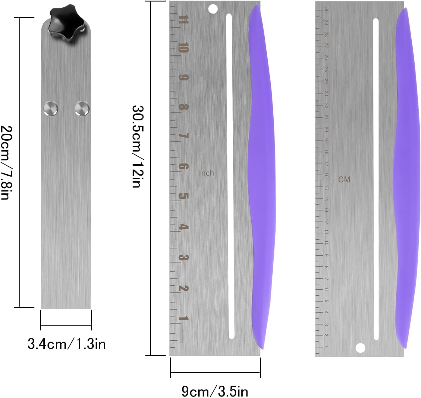 12-Inch Adjustable Stainless Steel Cake Scraper and Smoother for Perfect Buttercream Edges &ndash; Ideal Tool for Mousse, Cream Cakes, and Frosting image number 4