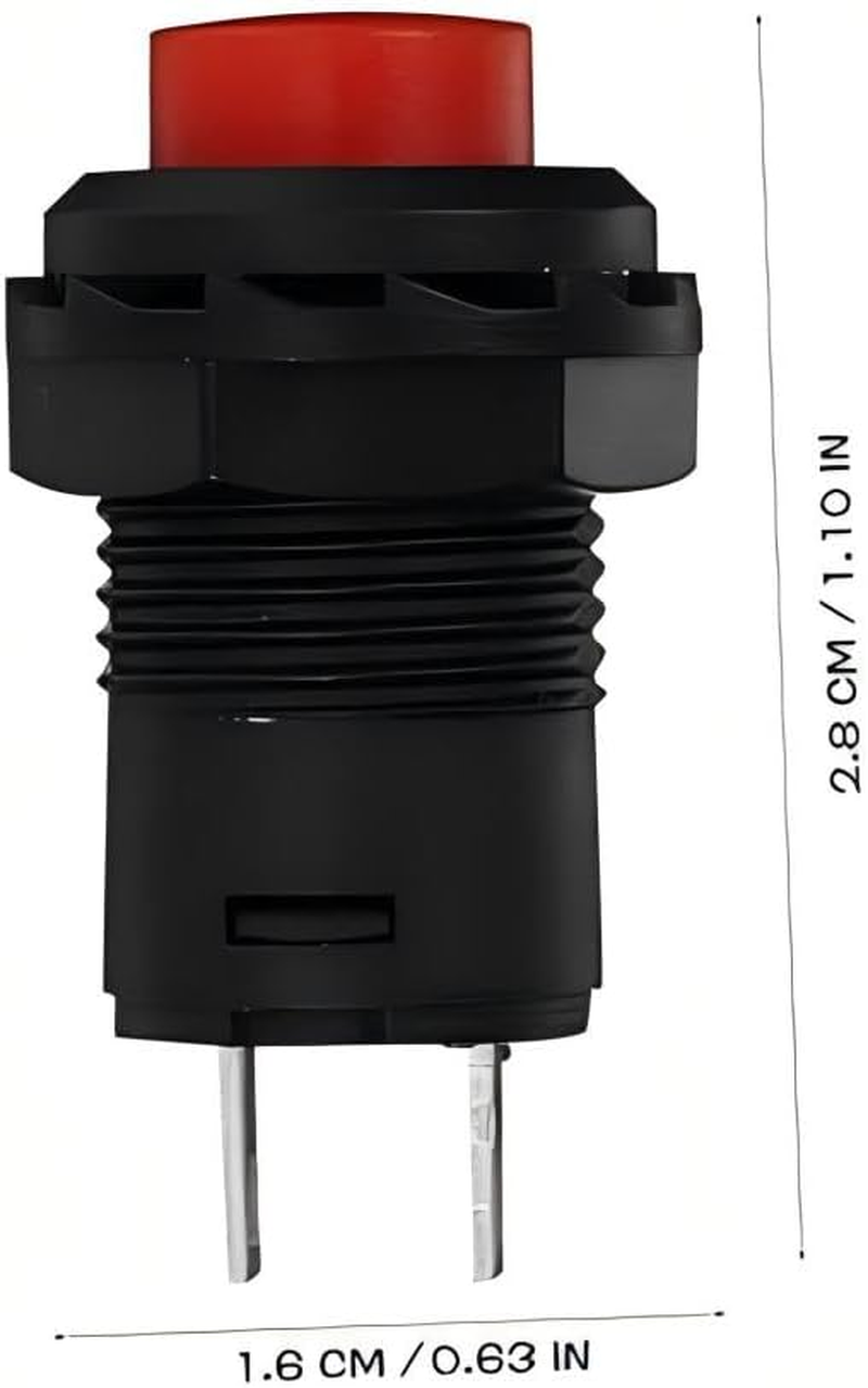 Power Switch Button Push Button 12Pcs，Momentary Panel Cutout Accessories Pushbutton Circuit Button Metal Buttons Circuit Push Momentary Button Switch Copper Small Tools Round image number 2