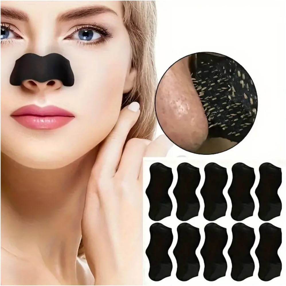 Nose Strips, 50 Pcs Deep Cleansing Pore Strips, Blackhead Remover,Blackhead Removal Tool,Suitable for Men and Women Black image number 3