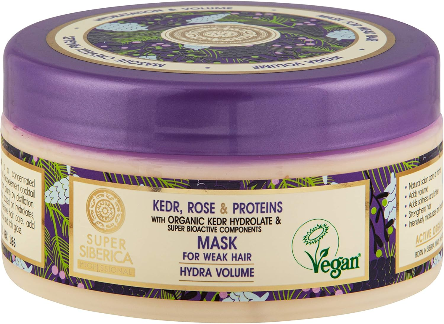 Natura Siberica Super Kedr, Rose & Proteins. Mask for Weak Hair, 300 Ml image number 3