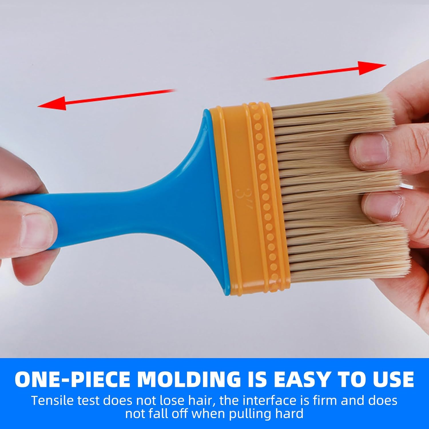 Paint Brushes - 5 PCS Flat and Angle, Paint Brush for All Latex and Oil Paints & Stains - Home Improvement - Interior & Exterior Use Paint Brush image number 2