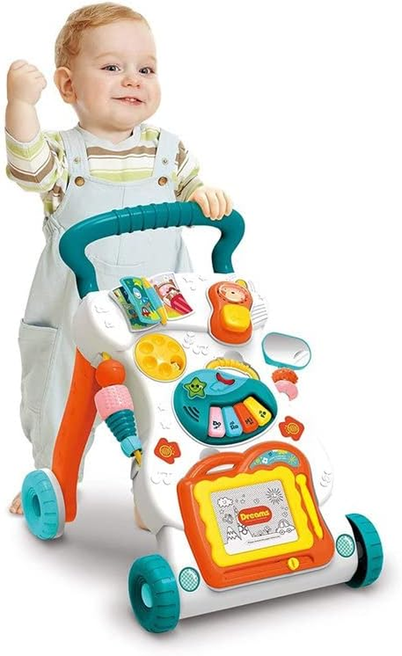 Musical Baby Push Walker Multi-Functional Steps Assistant Toddler Learning Activity image number 3