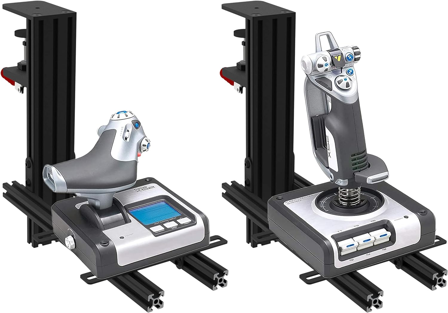 Hikig 2 Set the Desk Mount for the Flight Sim Game Joystick, Throttle and Hotas Systems. Fully Support Almost All of Flight Sim Game Hand-Control Devices Compatible with Thrustmaster HOTAS Warthog image number 5