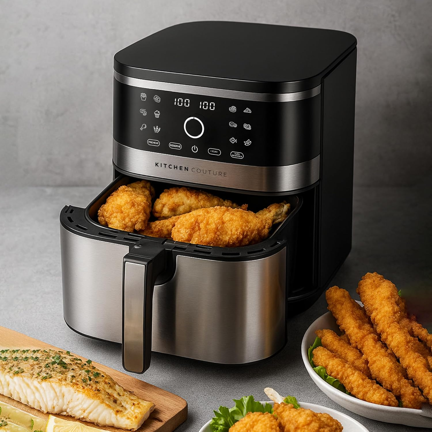 Kitchen Couture 8L Stainless Air Fryer image number 5