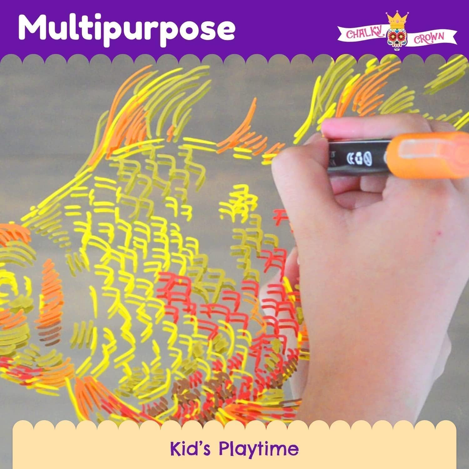 Liquid Chalk Markers for Blackboards - Bold Color Dry Erase Marker Pens - Chalk Markers for Chalkboards Signs, Windows, Blackboard, Glass - 6Mm Reversible Tip (8 Pack) - 24 Chalkboard Labels Included image number 4