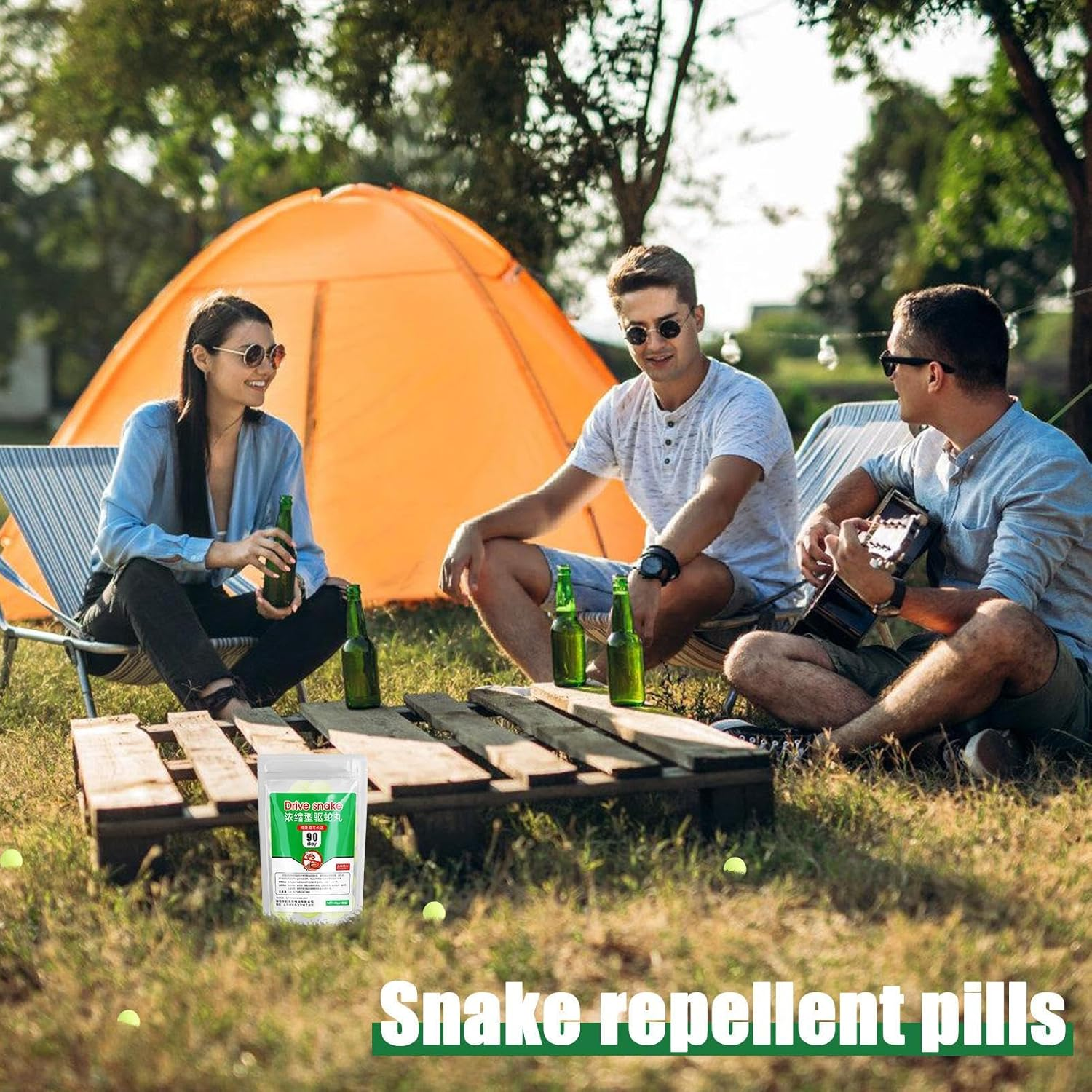 Sulfur Powder Snake - Powerful Snake Balls for Yard,Snake Be Gone for Yard Powerful, Snake Balls for Yard Powerful, Natural Snakes Balls, Repel to Snakes Rats Helves - 【5 Capsules】Concentrated Snake Pills image number 2