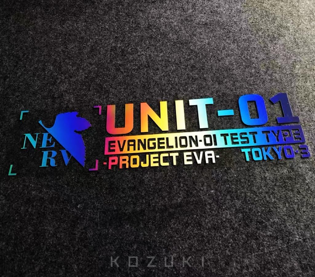 Evangelion Vinyl Sticker Evangelion Car Decal Rei Car Stickers Asuka Car Sticker Unit01 Stickers for Car Neon Genesis Evangelion Car Decal Eva01 Stickers for Car Waterproof Uv Resist (RAINBOW02) image number 1