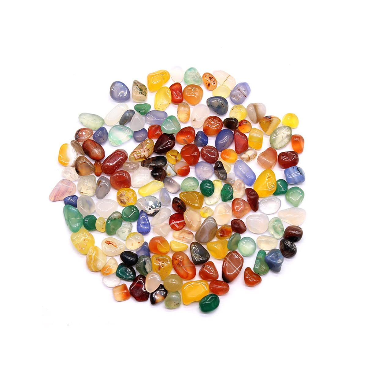 Tumbled Stones, 0.33LB Mixed Natural Gem Stones for Jewelry Making, Vase Filler, Home Decoration, Lucky Stones image number 1