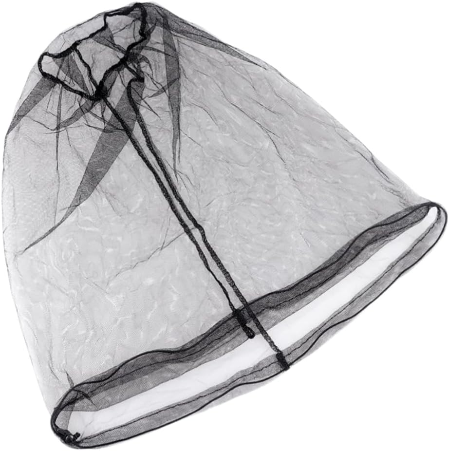 POPETPOP Flexible Outdoor Cap with Mesh Face Protector for Camping Fishing Hiking Blue Bug Net Hat for Insect Protection for Travel and Outdoor Activities