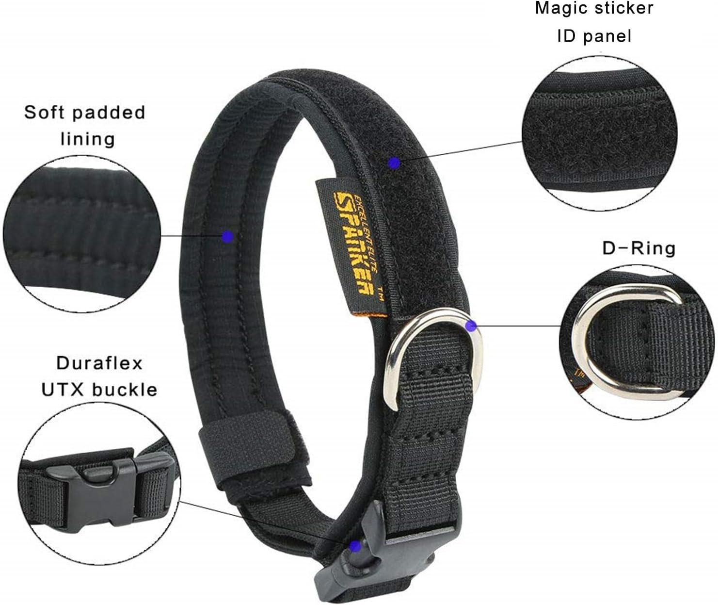 EXCELLENT ELITE SPANKER Puppy Dog Collar Nylon Adjustable Dog Collar for Small Dogs Pet Soft Padded Dog Collar image number 2