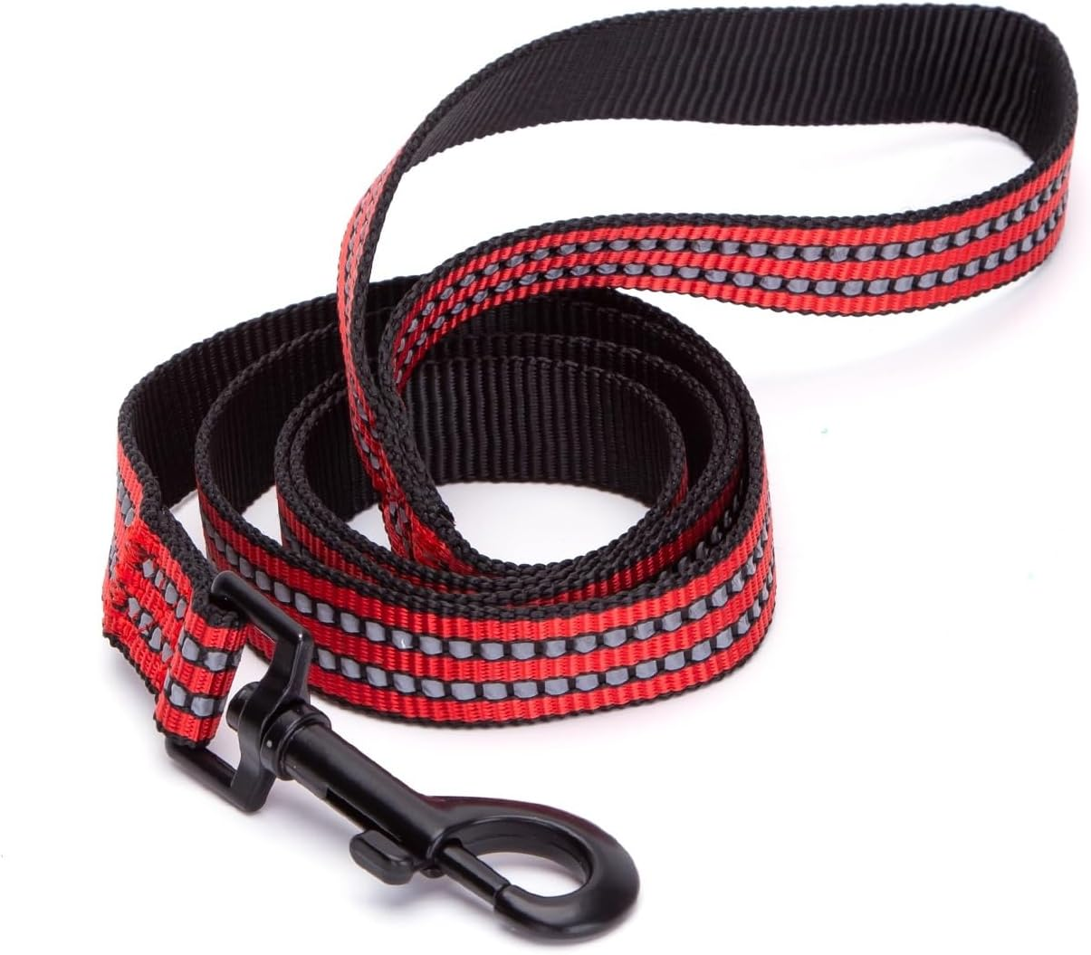 Reflective Nylon Dog Leash - Heavy Duty, Adjustable, with Ergonomic Design, Ideal for Safe Walking and Training.