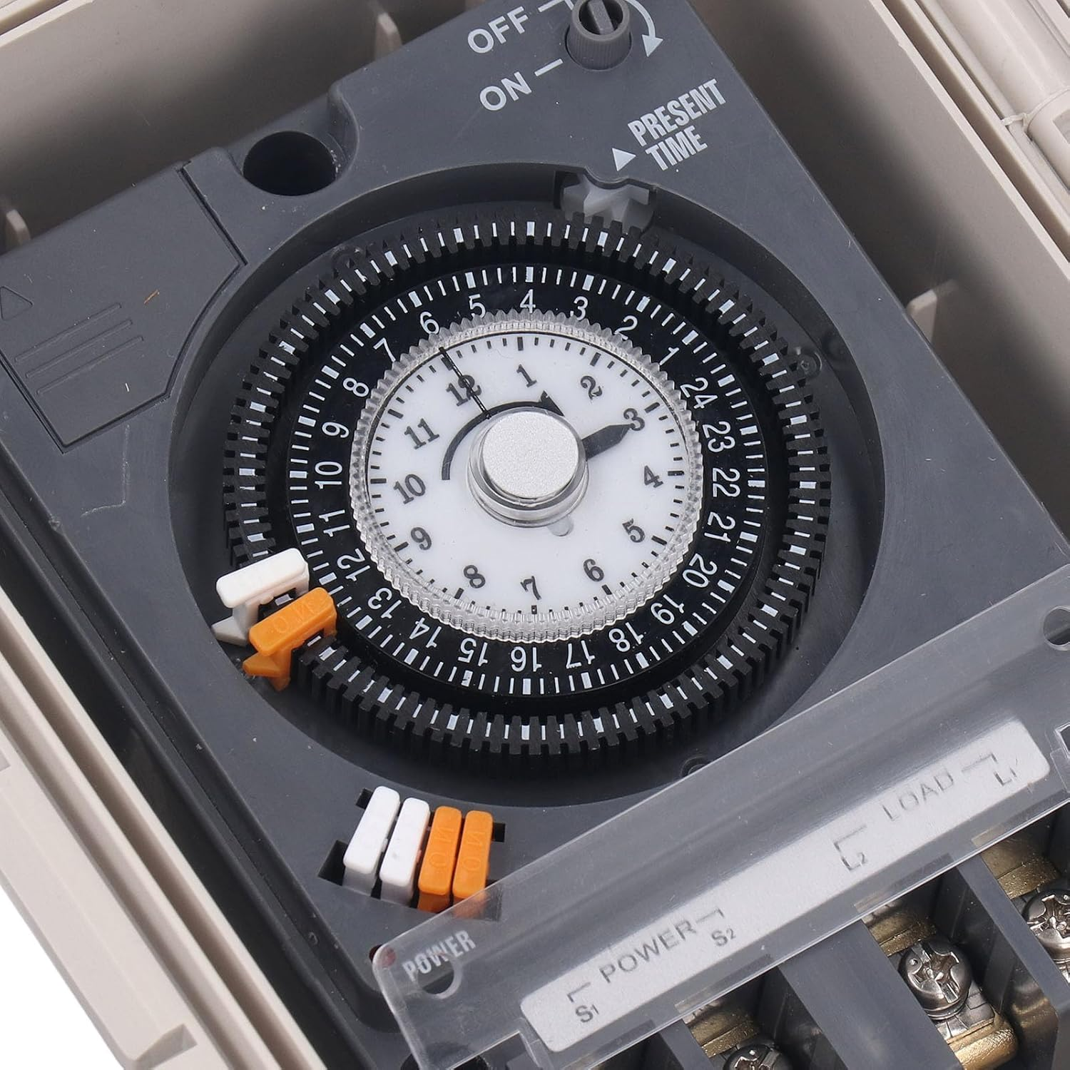 Sustvita 24 Hour Programmable Timer, Heavy Duty Mechanical Timer Switch, 30A 250VAC Weatherproof Timer for Garden Lights, Water Heaters, and Pool Equipment image number 5