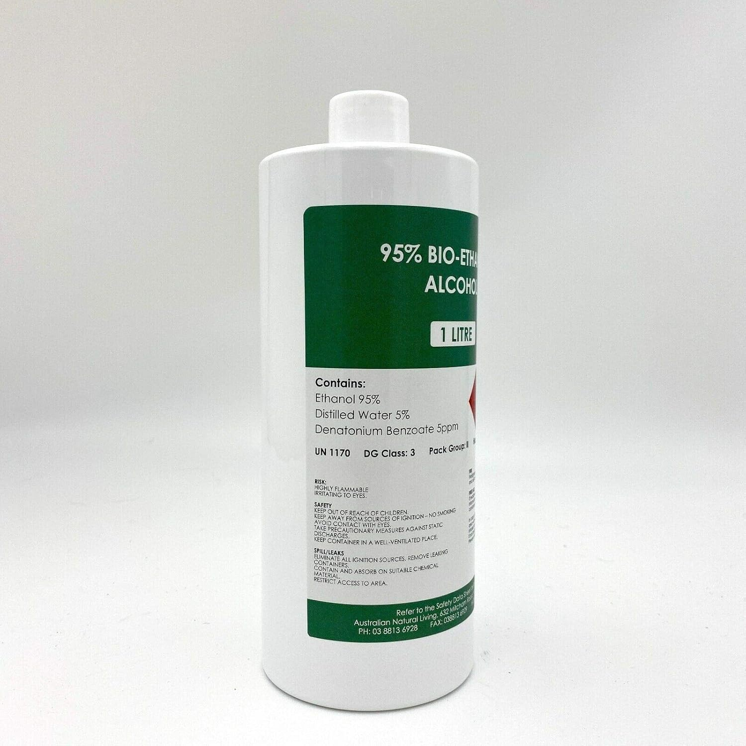 95% Bio-Ethanol Alcohol - 1 Litre - Natural - Ethyl Alcohol - AU Stock image number 2