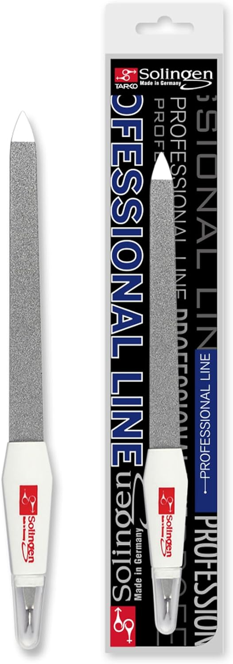 Solingen Professional Nail File - Cuticle Trimmer/Remover | Manicure & Pedicure Tool | 2 in 1 Tool for Your Hand & Foot Fingenails Care | 2 Sided Sapphire Files & Sharp Dead Skin Cutter image number 5