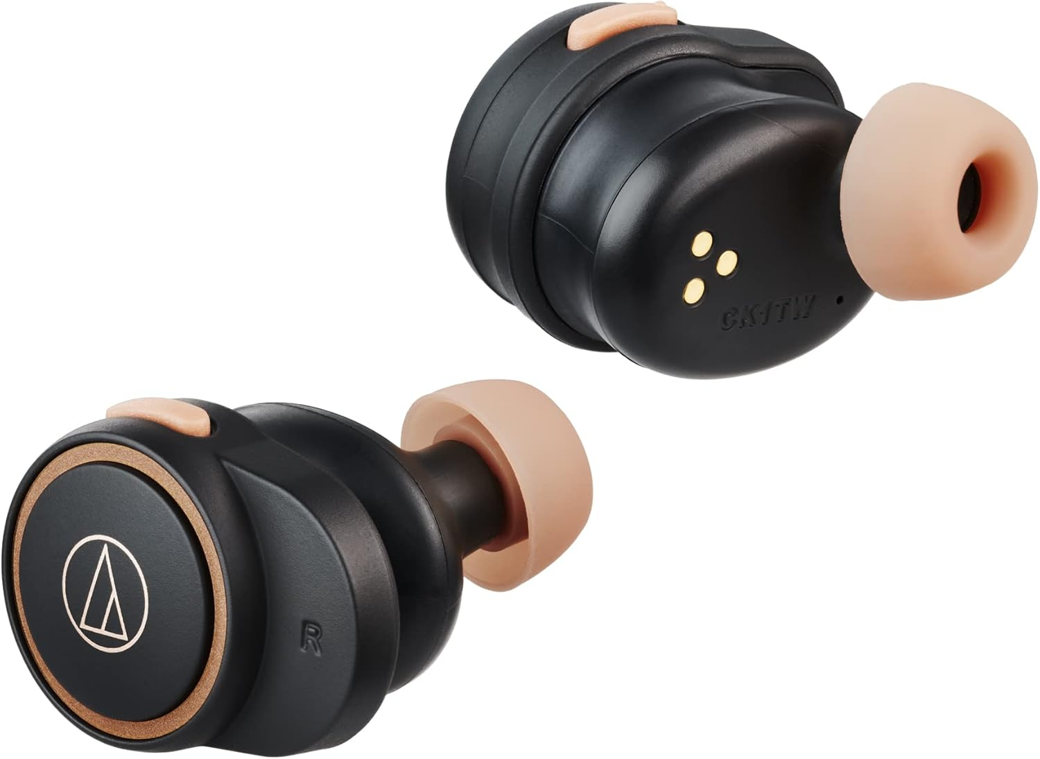Audio-Technica ATH-CK1TW BK Wireless Earphones, Bluetooth/Fully Wireless Earphones, up to 21 Hours of Playback/Enhanced Call Quality, IPX5/7 / Low Latency Mode, Single Ear Use, Black (Genuine image number 3