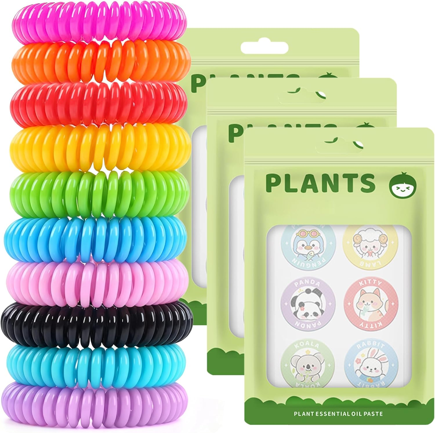 270 Pcs Mosquito Repellent Patches and 10 Pcs Bands Set - Natural Mozzie Patches Stickers and Wristbands for Outdoor Camping, Fishing, Gardening - Family Safe Protection for Kids and Adults image number 2