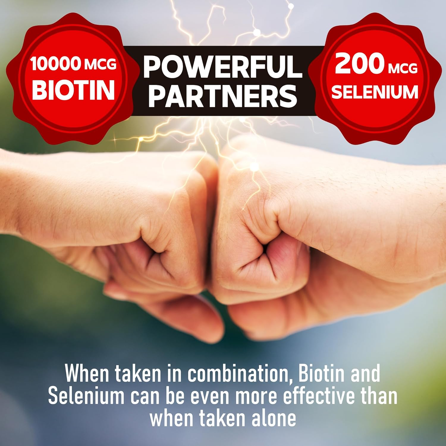 Biotin Supplement 500Mg - Combined Selenium, Folate & Collagen - 90 Capsules - 3 Month image number 6