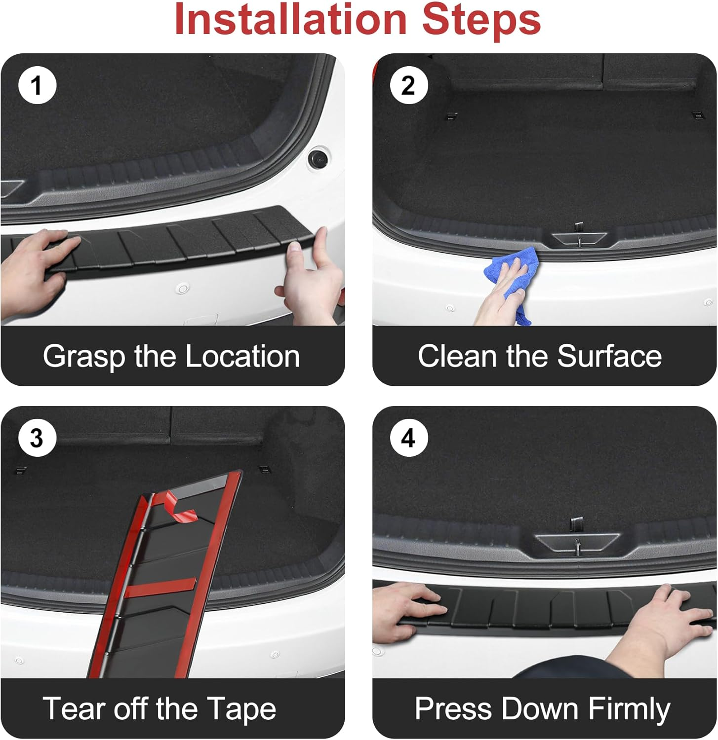 Hugeek Rear Bumper Protector for Mazda 2017-2025 CX5 CX-5 Car Accessories ABS Plastic Material Matte Black Resistant Trunk Door Entry Guards image number 1