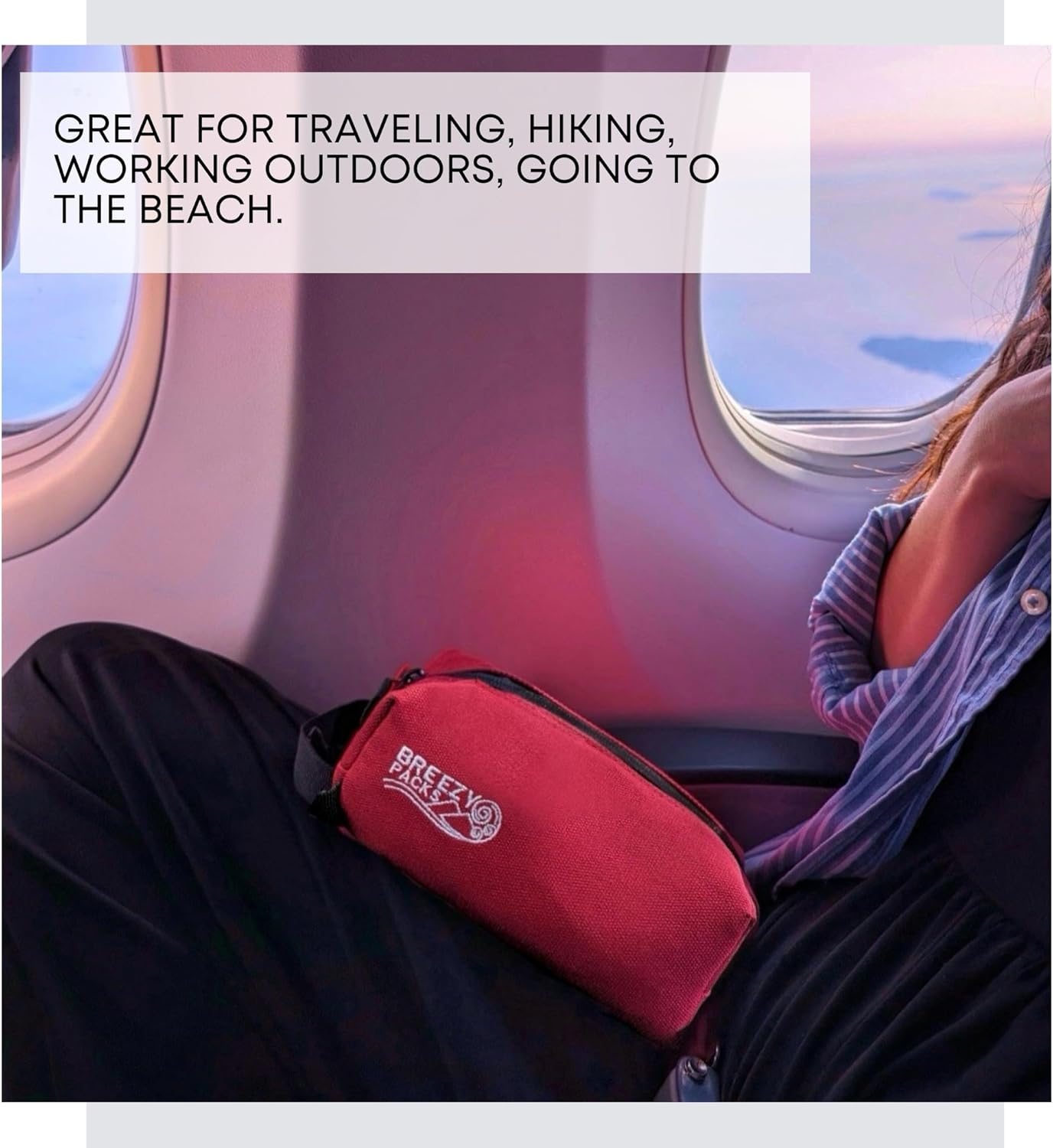 Insulin Cooler Travel Case | Epipen Carry Case | Insulin Travel Case Tsa-Approved | Self-Recharge, No Electricity or Refrigeration | Breezypacks | Keep Medicine at Room Temp. | Breezy Extra (Red) V2 image number 6