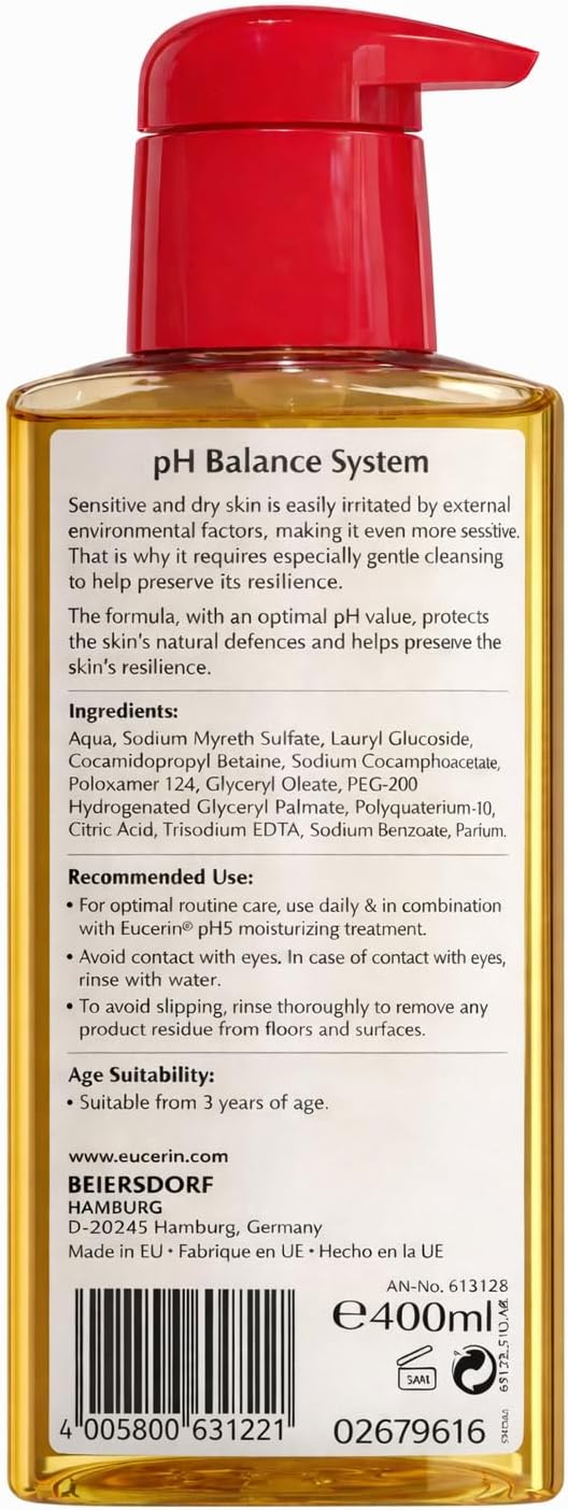 Eucerin Ph5 Shower Oil 400Ml image number 1