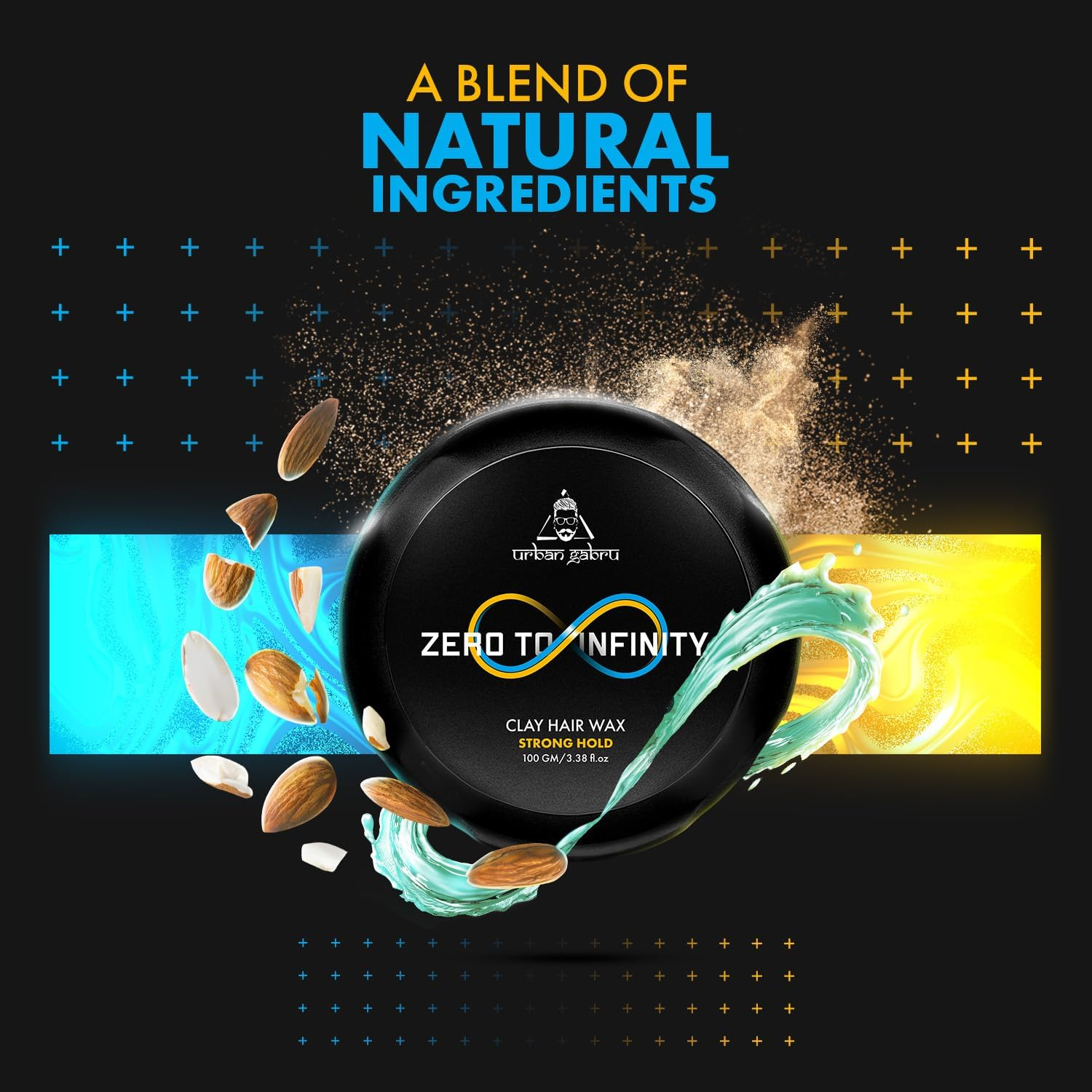 Urbangabru Clay Hair Wax : Zero to Infinity- Strong Hold | Volume | Hair Style (3.5 Oz) image number 4