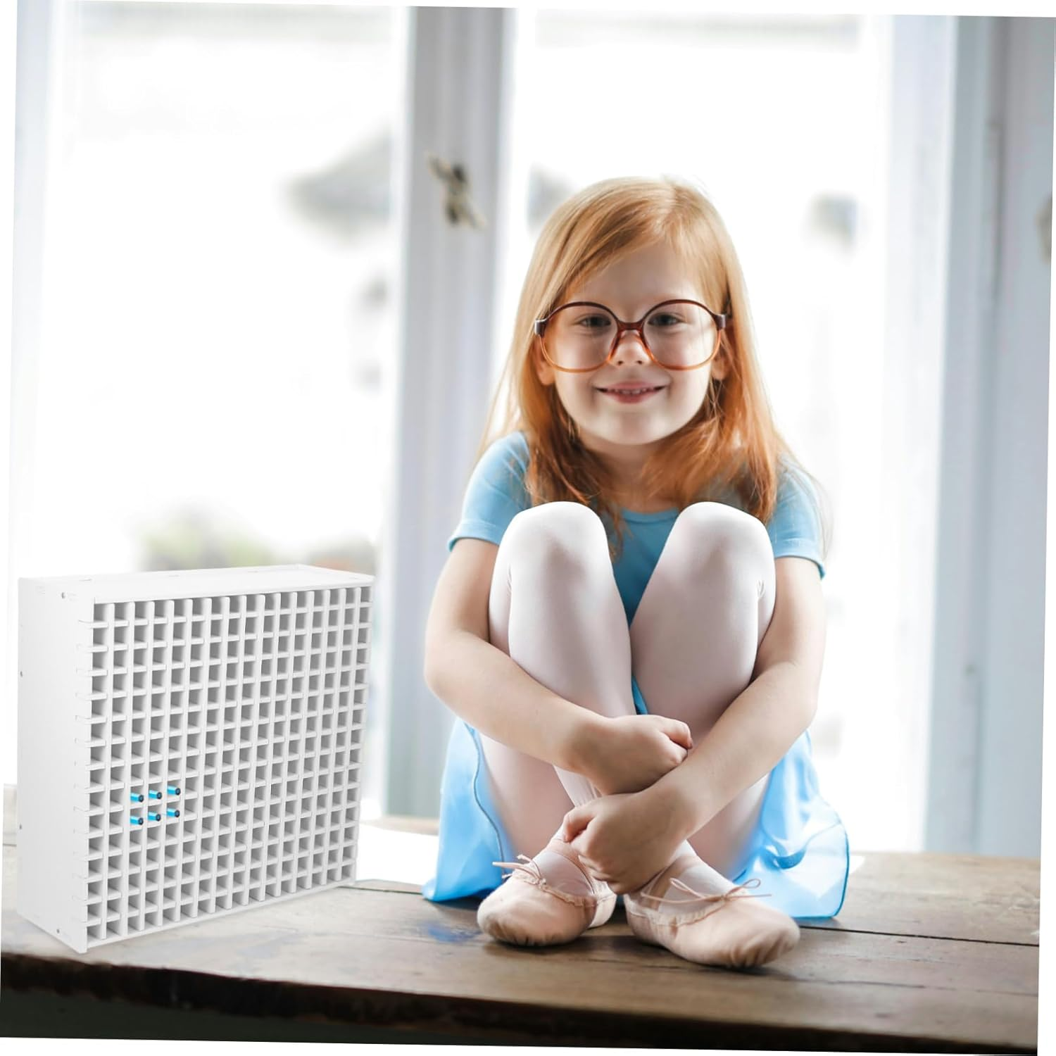 Angoily Marker Pen Storage Box Multi-Function Desk Organizer for Art Brush Pens Compartment Counter Organizer for Boys and Girls Desk and Study Accessories Material image number 1