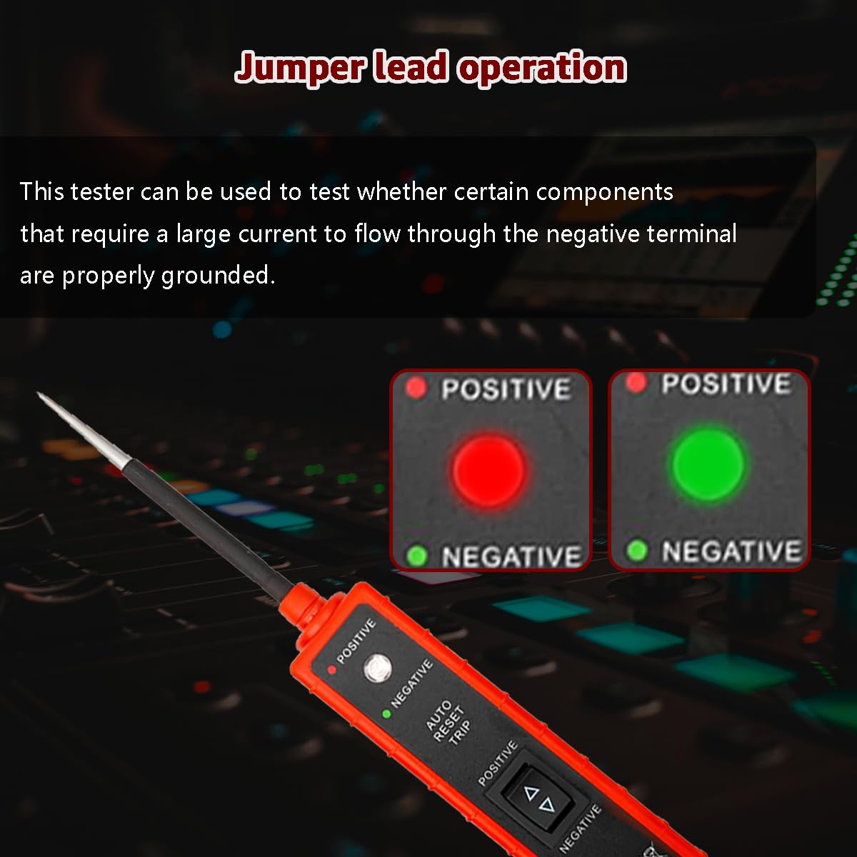 ITEQ Power Circuit Probe Tester, 6V-24V DC Test Light, Automotive Short Circuit Located and Component Activated, 12V Auto Electrical Tester, Polarity Identify with LED Light, Overload Protection image number 6