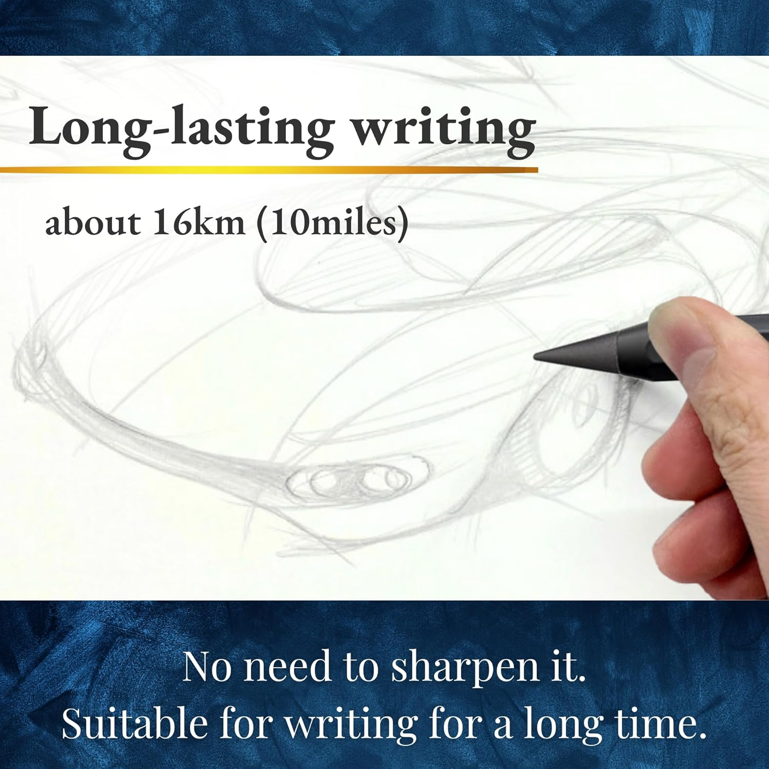 Sun-Star Stationery S4541120 Metal Pencil, Metacil, Black - Navy image number 4