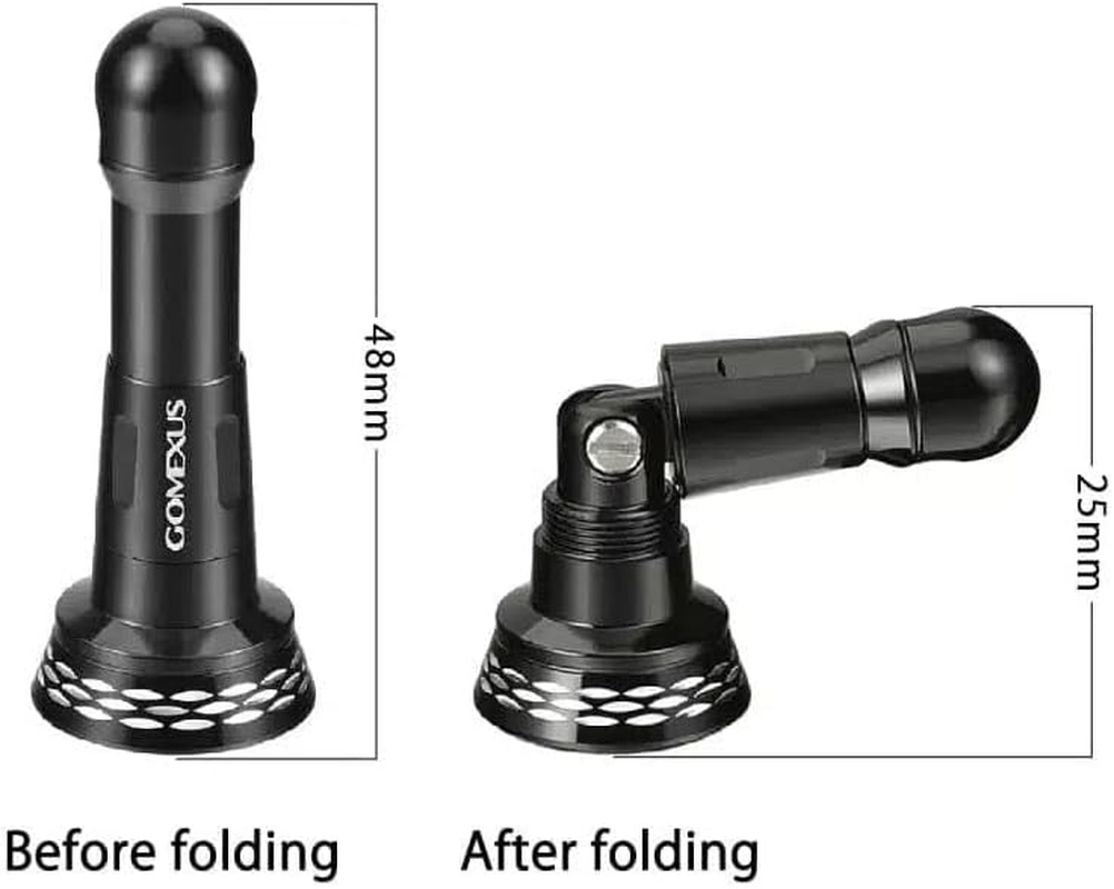 GOMEXUS R6 Foldable Reel Stand Protect Reel from Rock Compatiable for Shimano Stradic Stella Vanford Daiwa Certate Exist, 48 Mm