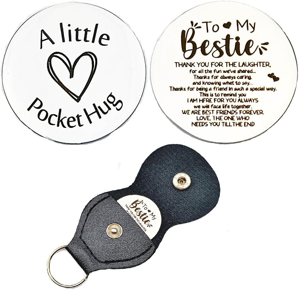 Long Distance Relationship Friendship Gifts for Women Men Pocket Hug Tokens Best Friend Christmas Valentines Day Gifts for Boyfriend Girlfriend Pocket Hug Coin Keychain - Best Fucking Mom Ever image number 6