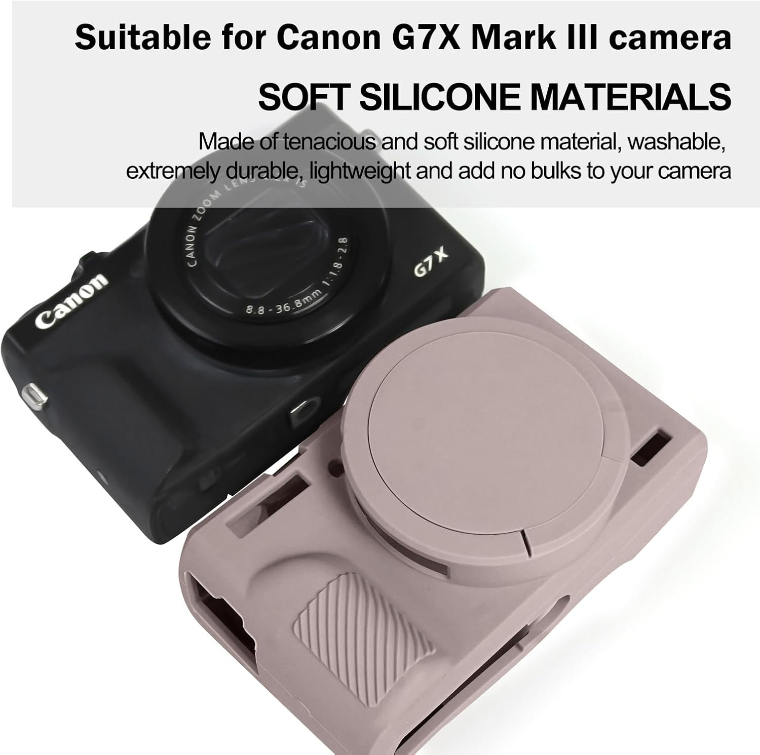 Easy Hood Protective Case for Canon Powershot G7X Mark, Tiffany Pink, Removable Lens Cover, Camera Cases and Bags image number 1