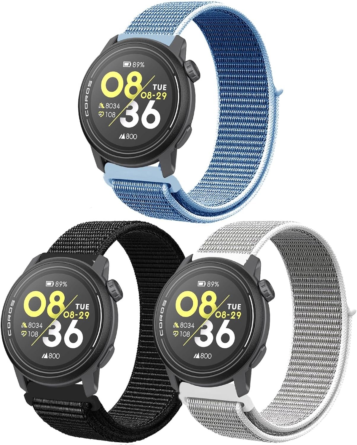 Harikiri 20Mm 22Mm Nylon Straps Compatible with COROS PACE 3/APEX 2 Pro/Pace 2/APEX Pro/Apex 2/APEX 46Mm/Apex 42Mm for Men and Women