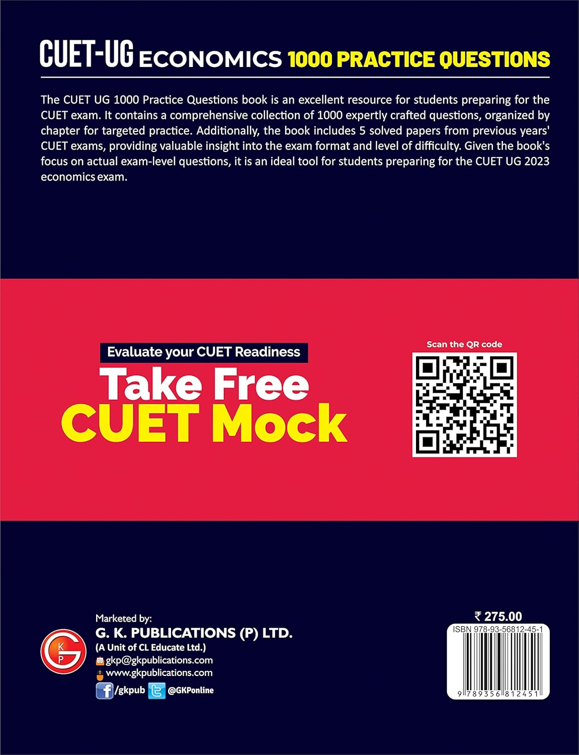 CUET-UG 2023 Economics - 1000 Practice Questions & 5 Actual Solved Papers image number 1